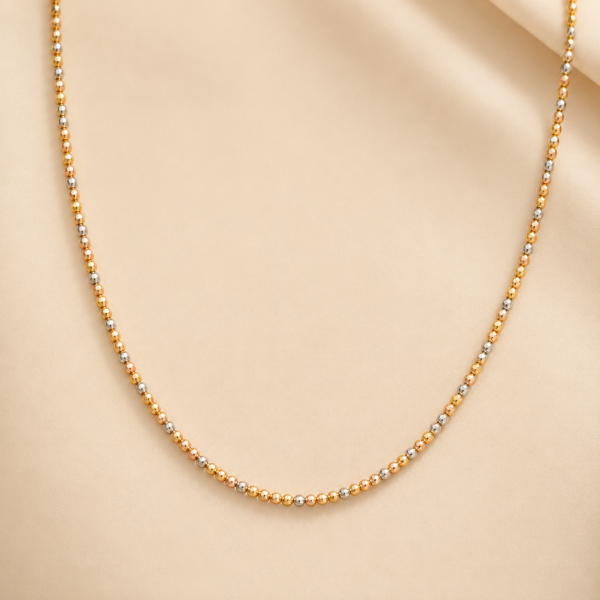 Gold Chain-117 (Tri Color) (60 CM)