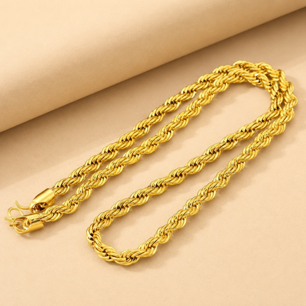 Gold Chain-23 Rassa Chain For Unisex (45 cm)