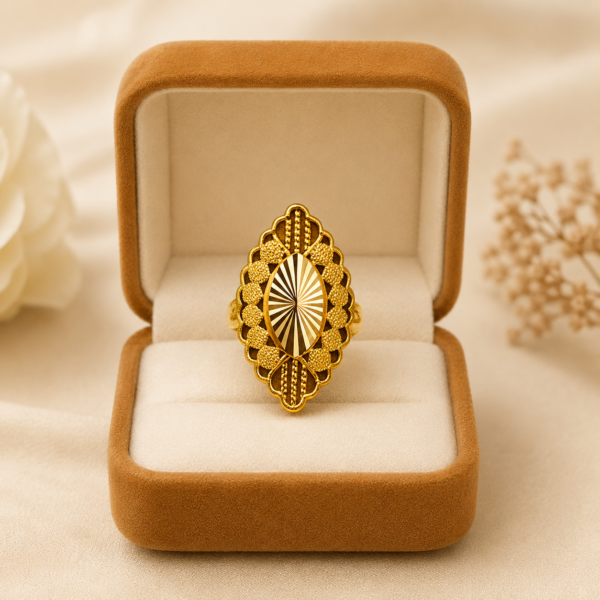 Gold Plated Ring-166 (Golden)