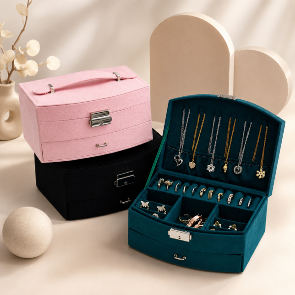 New Vintage Style Jewelry Organizer Box-03