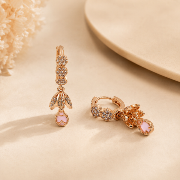 Zircon Hoop Bali-237 (Pink)