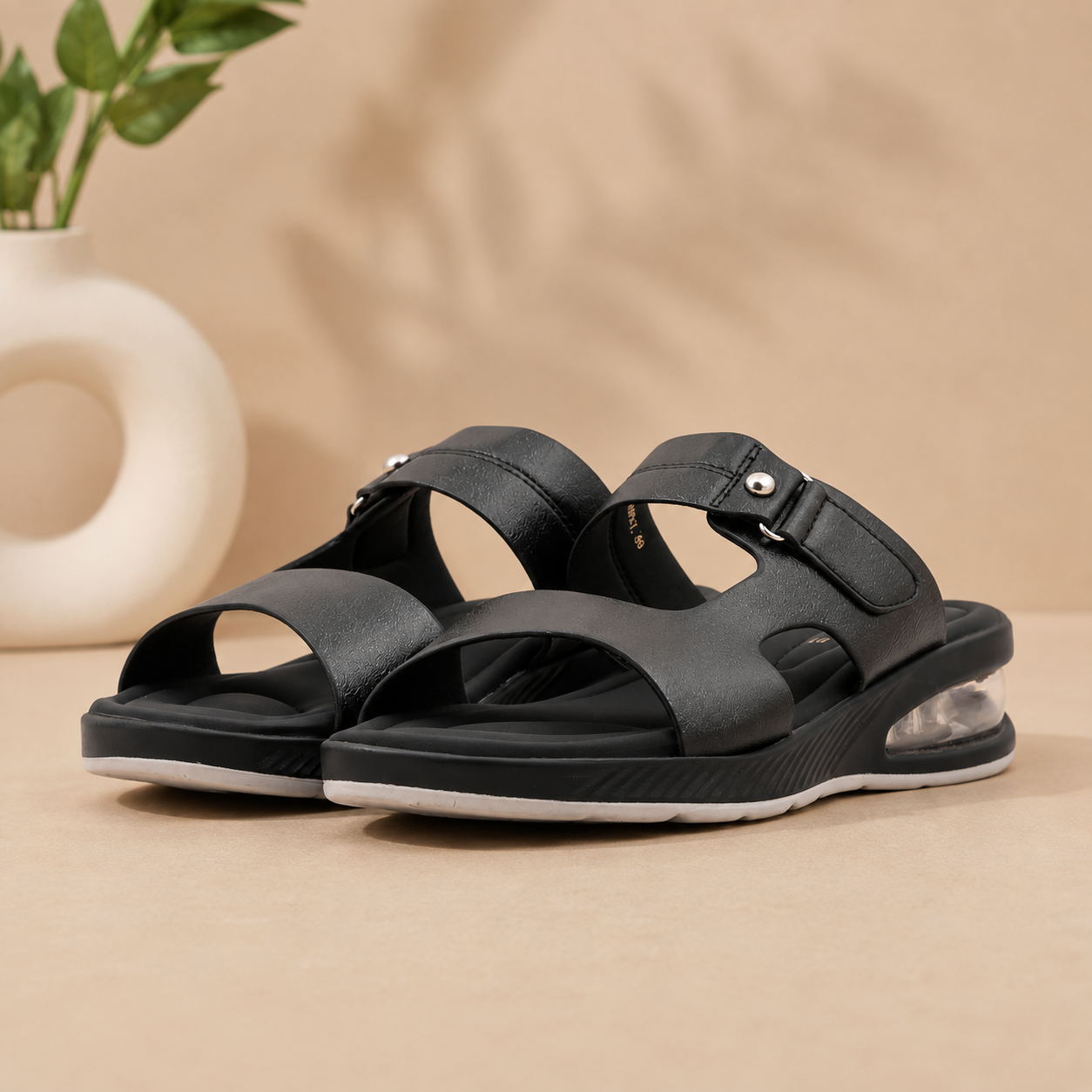 Black Formal Slipper For Ladies PU0827