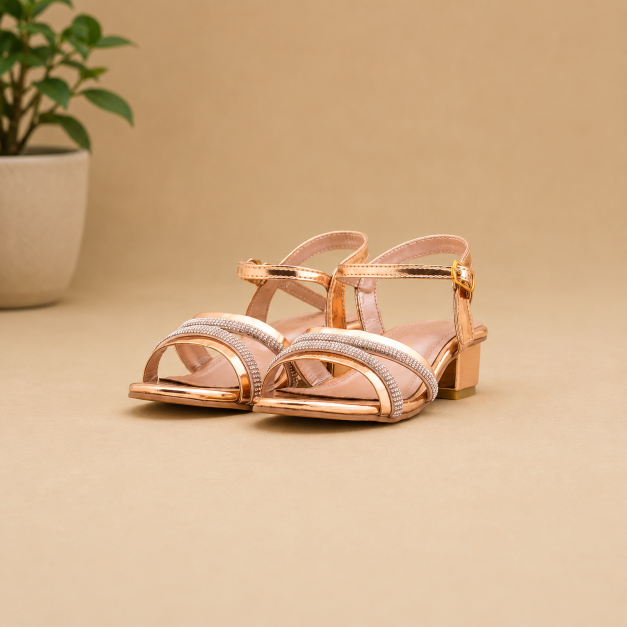 Girls Peach Fancy Sandal KD5849