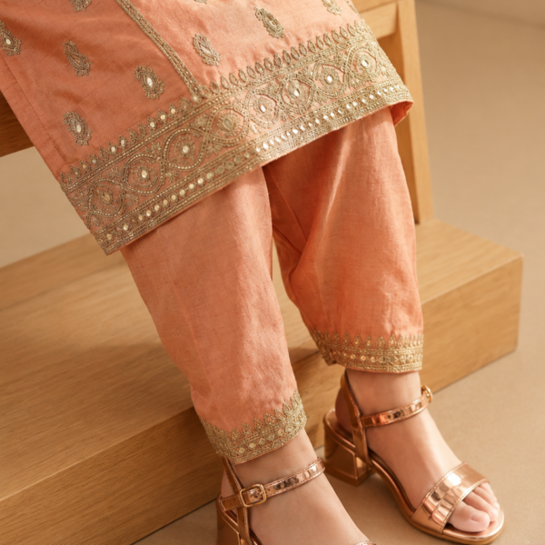 Girls Peach Fancy Sandal KD5849